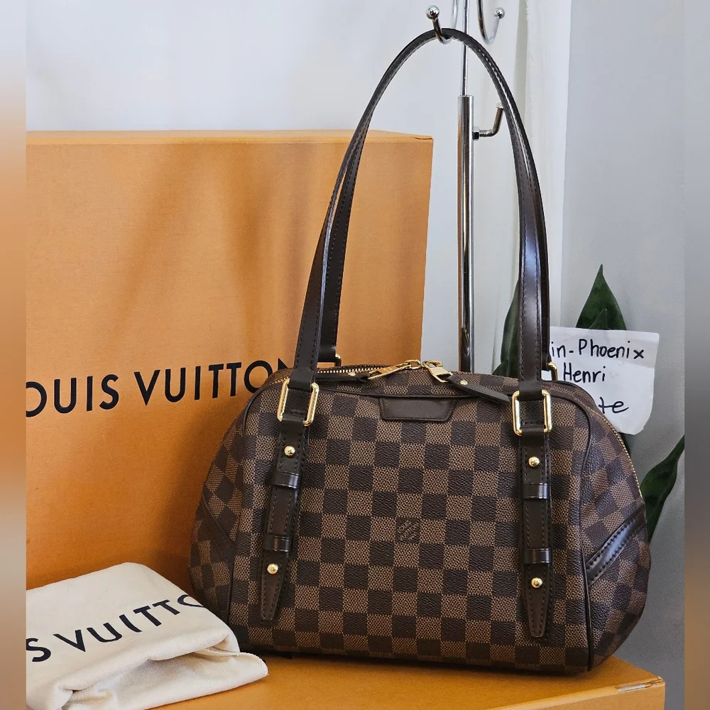 Complete Set "Giftable" Louis Vuitton Shoulder Bag Damier Ebene - Picture 10 of 16